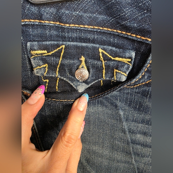 *2 For $40* Vintage True Religion Becky Big T Low Rise Bootcut Jeans - Picture 5 of 14